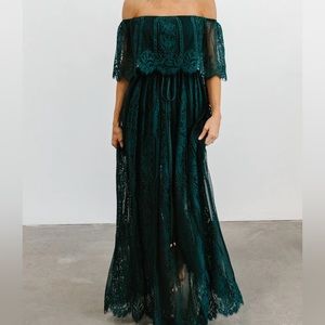 Baltic Born lace maxi dress in Emerald